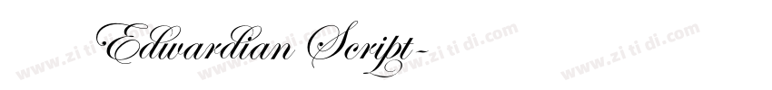 西文花体Edwardian Script字体转换